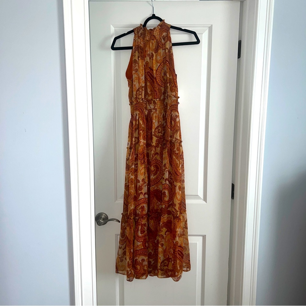 NWT Taylor Dresses XS Paisley Tiered Maxi Dress